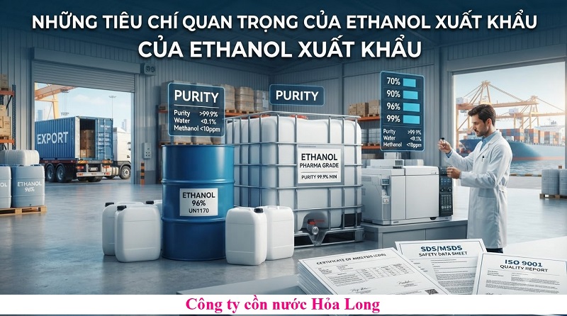 Cồn Ethanol Đạt Tiêu Chuẩn Xuất Khẩu – Giải Pháp Nguyên Liệu Cho Doanh Nghiệp